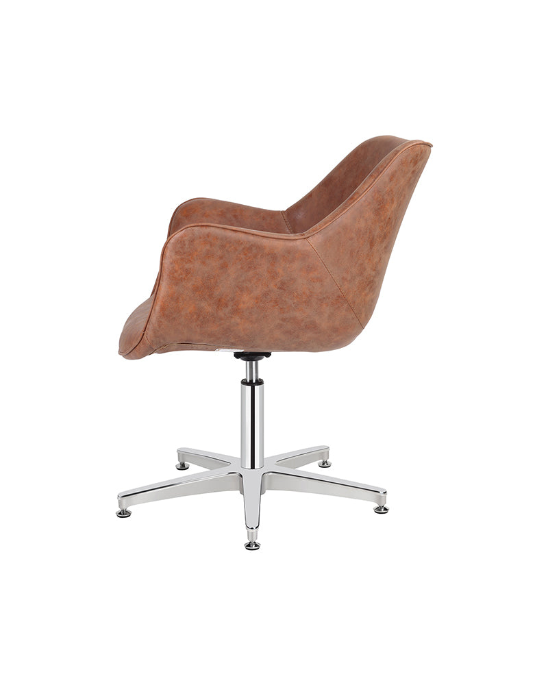 Chloe Tan - Brun Ventestol - Krom krydsfod